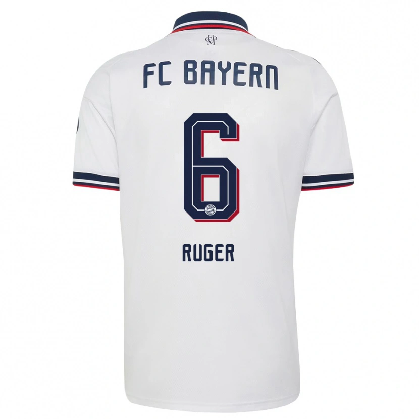 Danxen Mulher Camisola Kurt Ruger #6 Cinza Branco Vermelho Alternativa 2026/27 Camisa