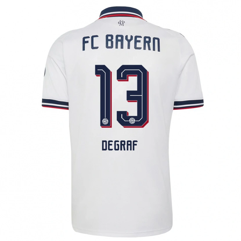 Danxen Mulher Camisola Artur Degraf #13 Cinza Branco Vermelho Alternativa 2026/27 Camisa