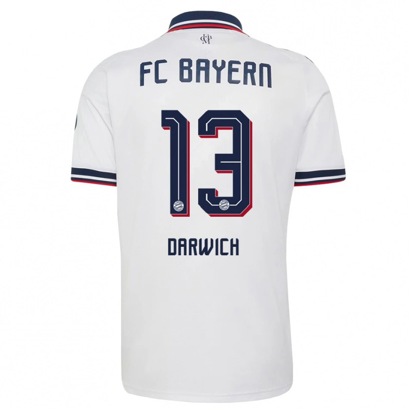Danxen Mulher Camisola Maher Darwich #13 Cinza Branco Vermelho Alternativa 2026/27 Camisa