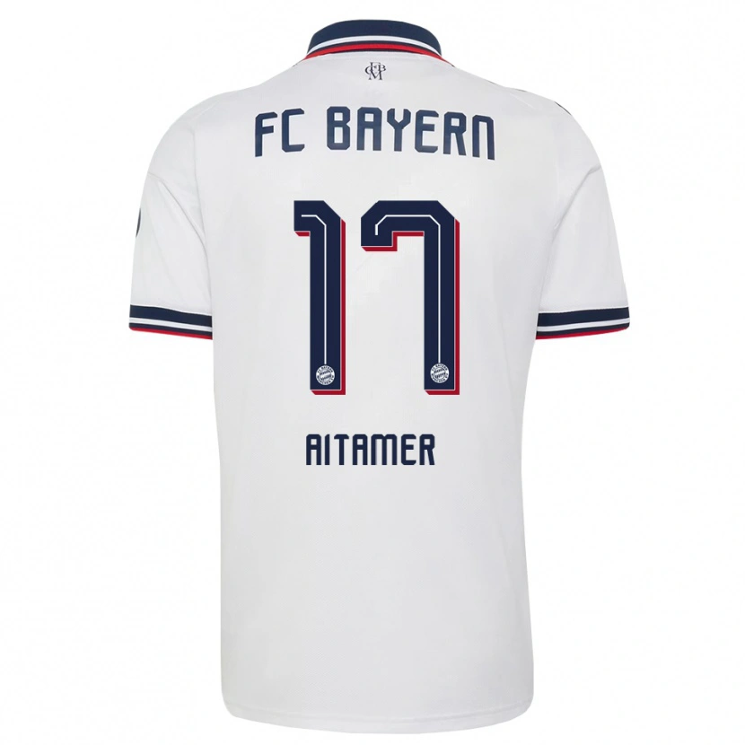 Danxen Mulher Camisola Younes Aitamer #17 Cinza Branco Vermelho Alternativa 2026/27 Camisa