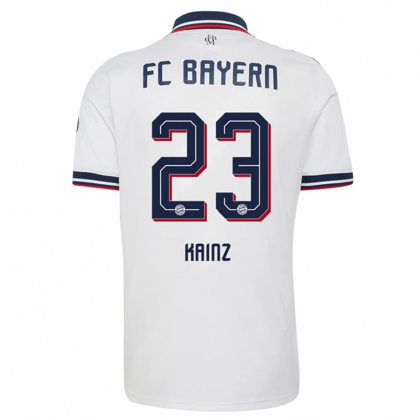 Danxen Mulher Camisola Manuel Kainz #23 Cinza Branco Vermelho Alternativa 2026/27 Camisa