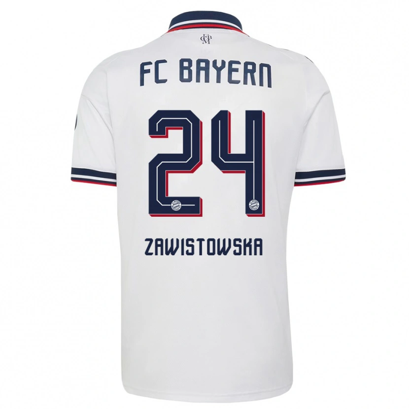 Danxen Mulher Camisola Weronika Zawistowska #24 Cinza Branco Vermelho Alternativa 2026/27 Camisa