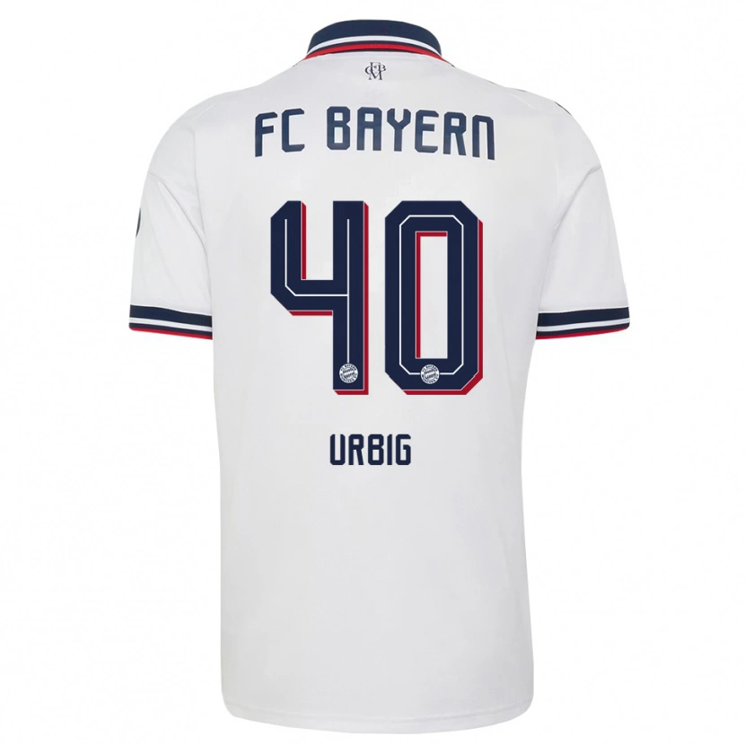 Danxen Mulher Camisola Jonas Urbig #40 Cinza Branco Vermelho Alternativa 2026/27 Camisa