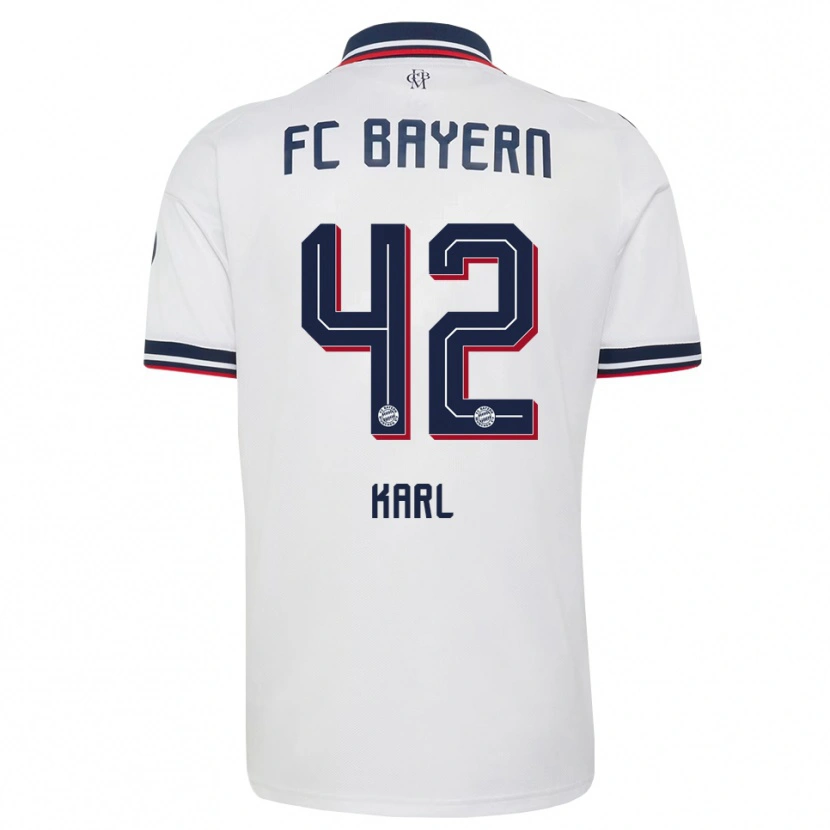 Danxen Mulher Camisola Lennart Karl #42 Cinza Branco Vermelho Alternativa 2026/27 Camisa