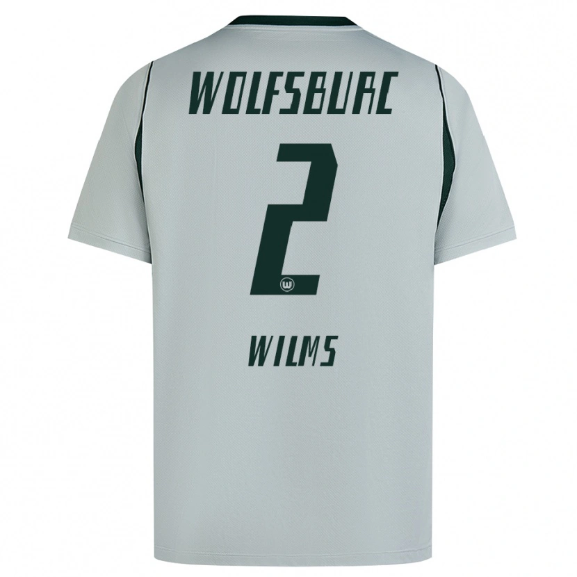 Danxen Mulher Camisola Lynn Wilms #2 Cinza Verde Alternativa 2026/27 Camisa