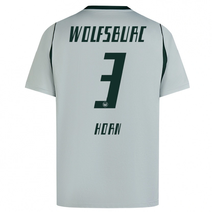 Danxen Mulher Camisola Noah Horn #3 Cinza Verde Alternativa 2026/27 Camisa
