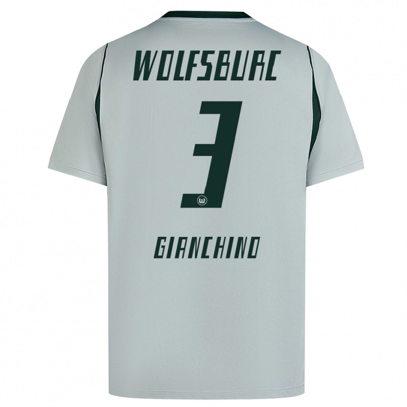 Danxen Mulher Camisola Michele Gianchino #3 Cinza Verde Alternativa 2026/27 Camisa