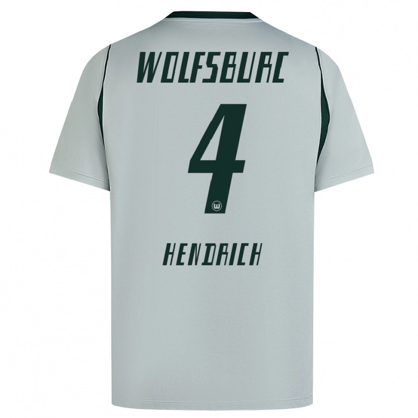 Danxen Mulher Camisola Kathrin Hendrich #4 Cinza Verde Alternativa 2026/27 Camisa