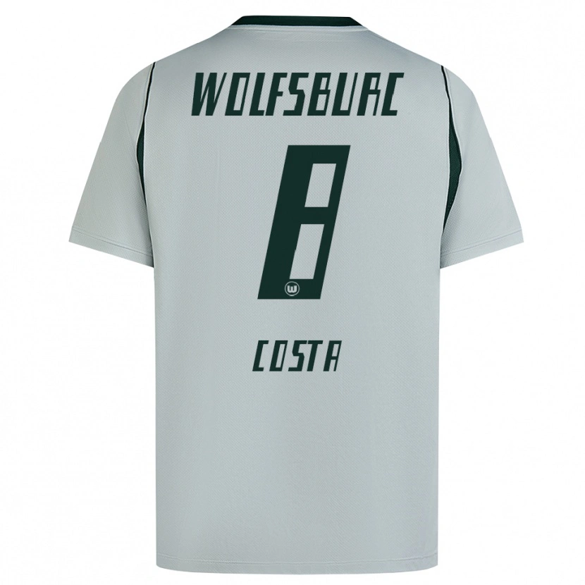 Danxen Mulher Camisola Jesse Costa #8 Cinza Verde Alternativa 2026/27 Camisa