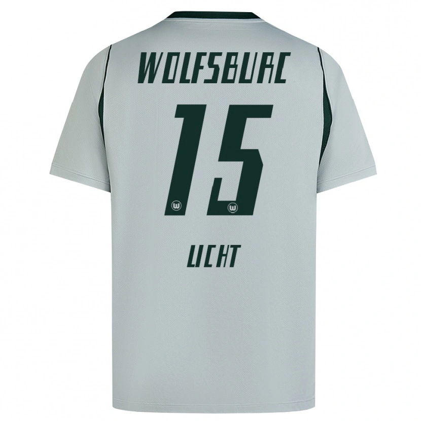 Danxen Mulher Camisola Philipp Licht #15 Cinza Verde Alternativa 2026/27 Camisa