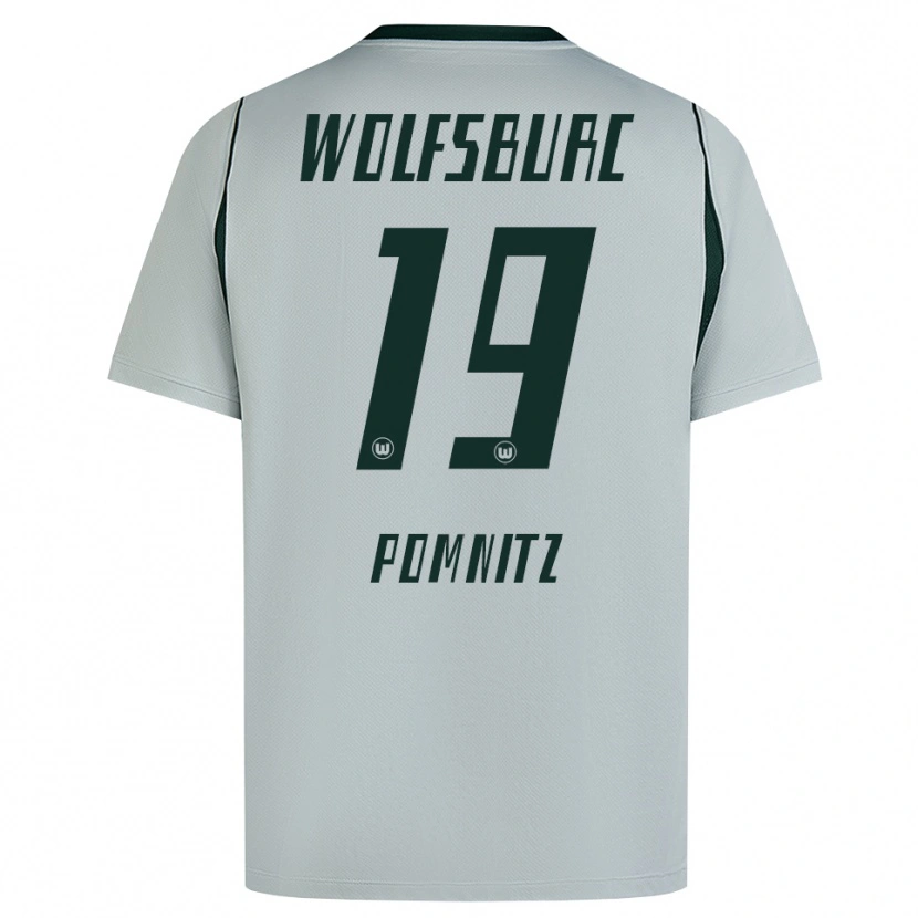 Danxen Mulher Camisola Leonard Pomnitz #19 Cinza Verde Alternativa 2026/27 Camisa