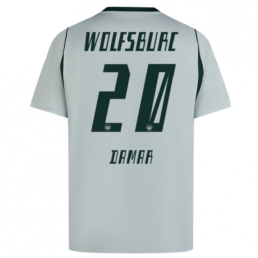 Danxen Mulher Camisola Muhammed Damar #20 Cinza Verde Alternativa 2026/27 Camisa