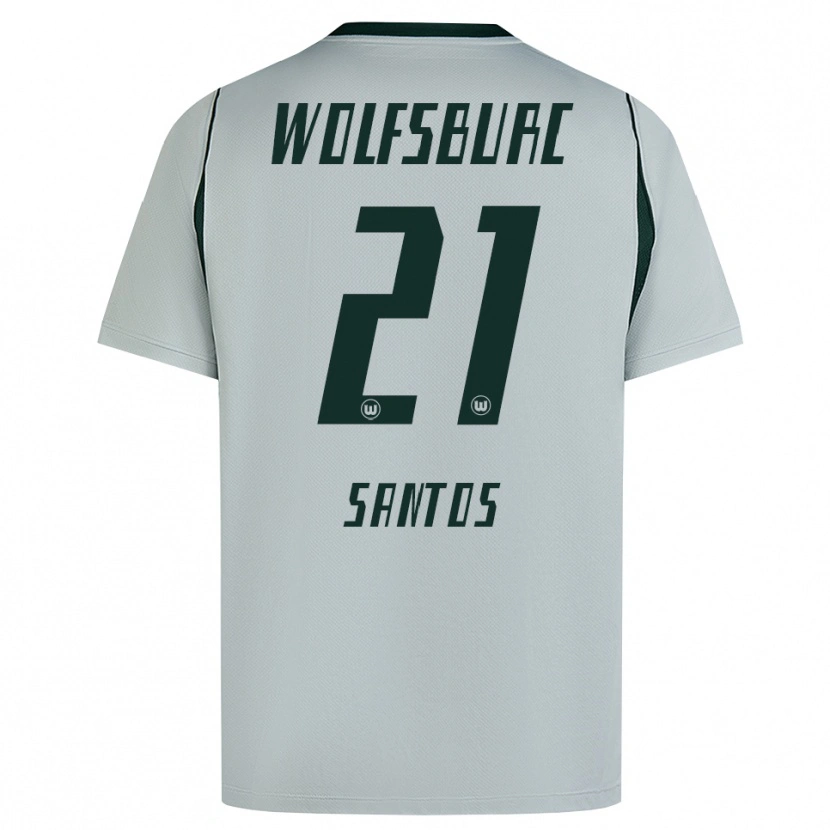 Danxen Mulher Camisola Leonardo Santos #21 Cinza Verde Alternativa 2026/27 Camisa