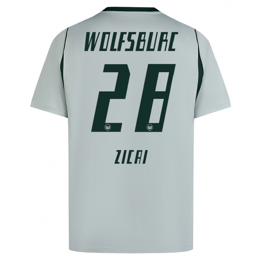 Danxen Mulher Camisola Cora Zicai #28 Cinza Verde Alternativa 2026/27 Camisa