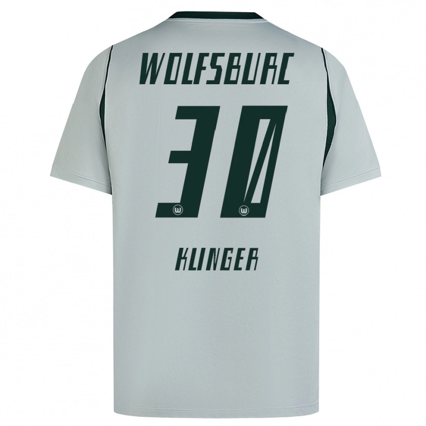 Danxen Mulher Camisola Niklas Klinger #30 Cinza Verde Alternativa 2026/27 Camisa