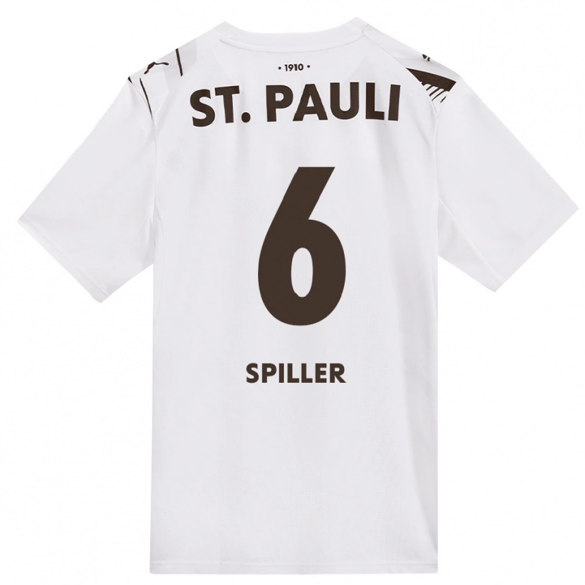 Danxen Mulher Camisola Nele Spiller #6 Café Branco Vermelho Alternativa 2026/27 Camisa