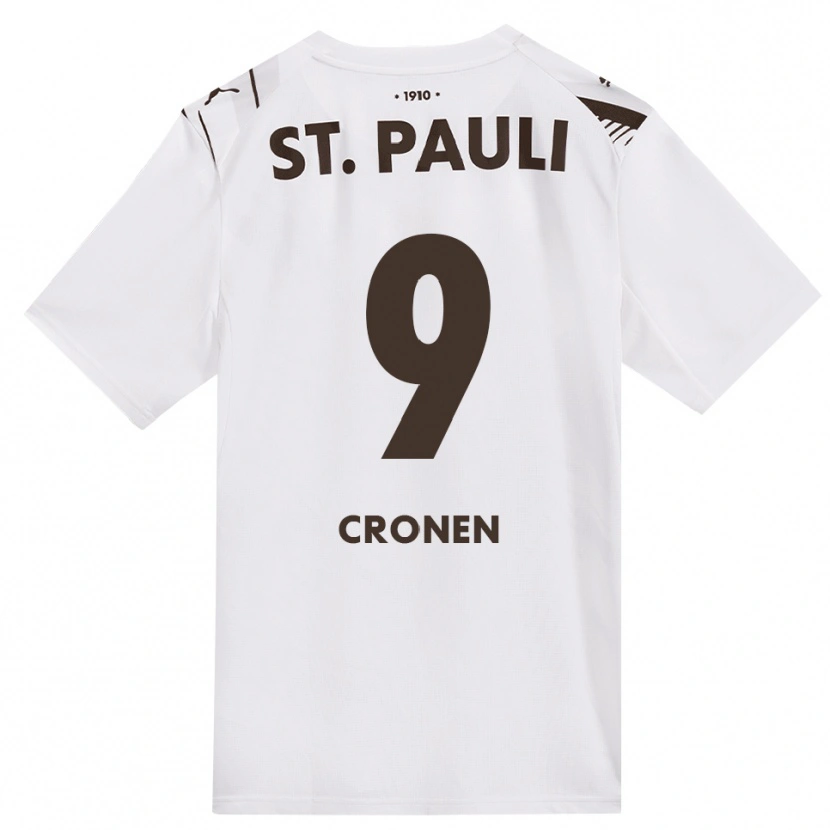 Danxen Mulher Camisola Florian Cronen #9 Café Branco Vermelho Alternativa 2026/27 Camisa