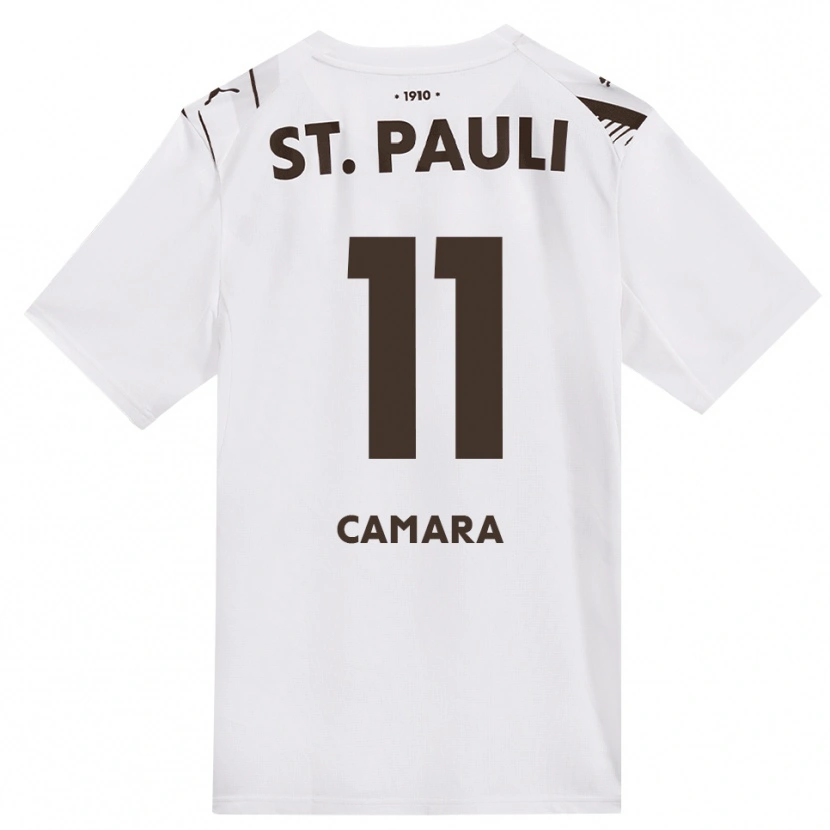 Danxen Mulher Camisola Ibrahima Camara #11 Café Branco Vermelho Alternativa 2026/27 Camisa