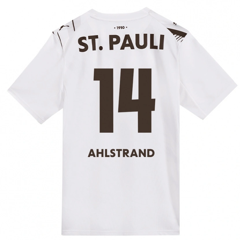 Danxen Mulher Camisola Erik Ahlstrand #14 Café Branco Vermelho Alternativa 2026/27 Camisa