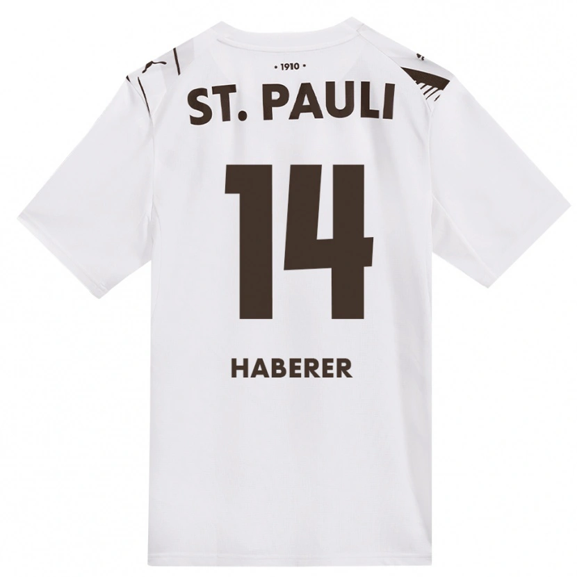 Danxen Mulher Camisola Moritz Haberer #14 Café Branco Vermelho Alternativa 2026/27 Camisa