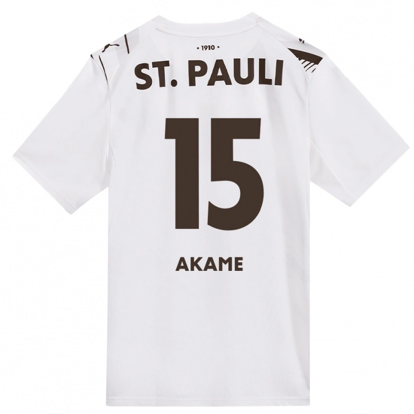 Danxen Mulher Camisola Kenzy-Baudry Akame #15 Café Branco Vermelho Alternativa 2026/27 Camisa