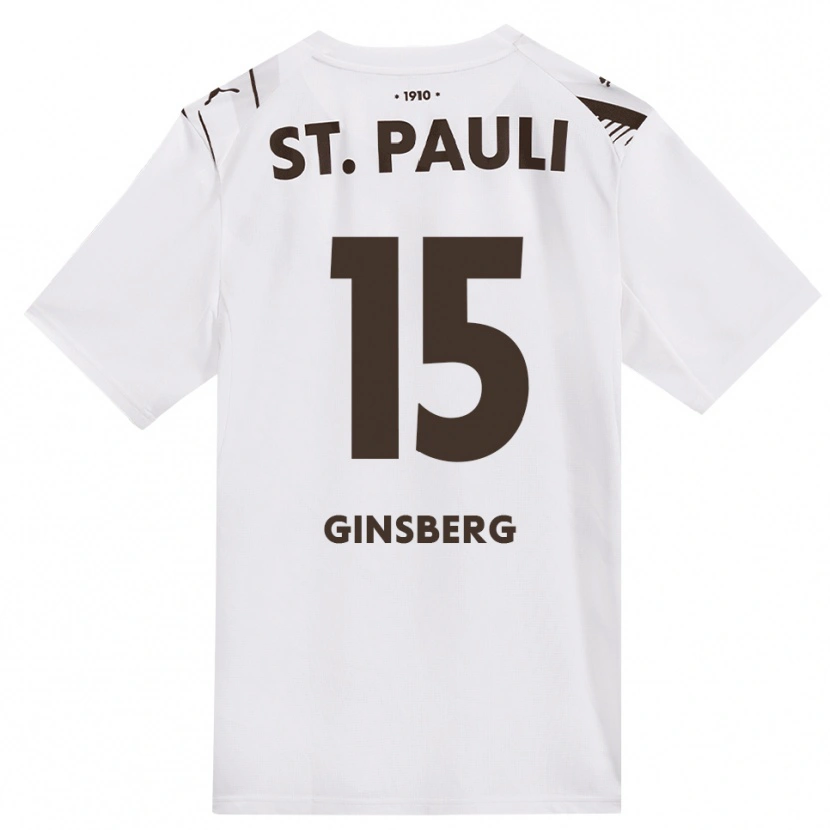 Danxen Mulher Camisola Pauline Ginsberg #15 Café Branco Vermelho Alternativa 2026/27 Camisa