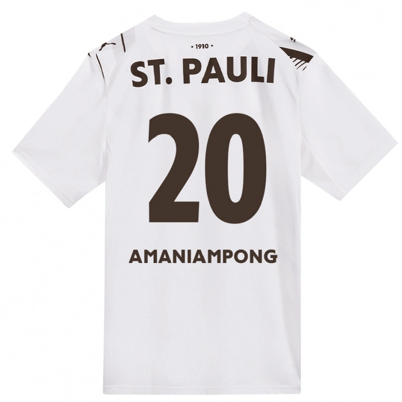 Danxen Mulher Camisola Marces Amaniampong #20 Café Branco Vermelho Alternativa 2026/27 Camisa
