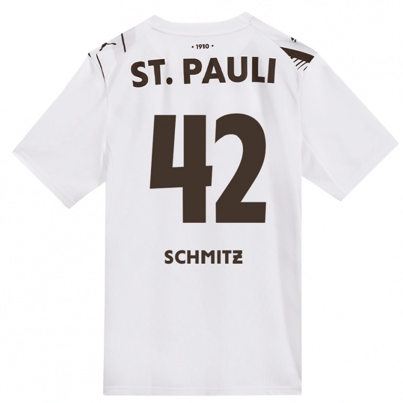 Danxen Mulher Camisola Marwin Schmitz #42 Café Branco Vermelho Alternativa 2026/27 Camisa