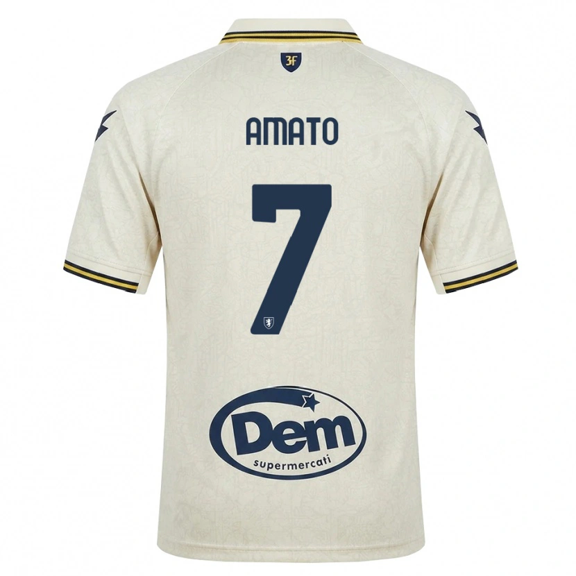 Danxen Mulher Camisola Leonardo Amato #7 Amarelo Renda Velha Preto Alternativa 2026/27 Camisa