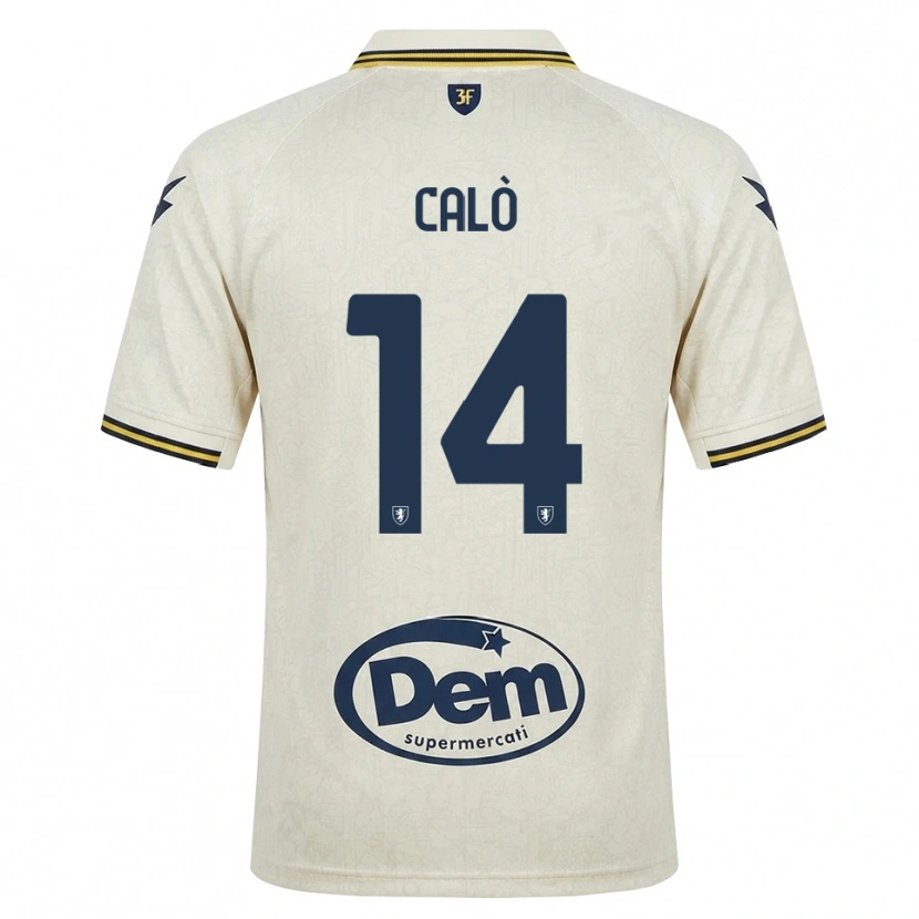 Danxen Mulher Camisola Giacomo Calò #14 Amarelo Renda Velha Preto Alternativa 2026/27 Camisa