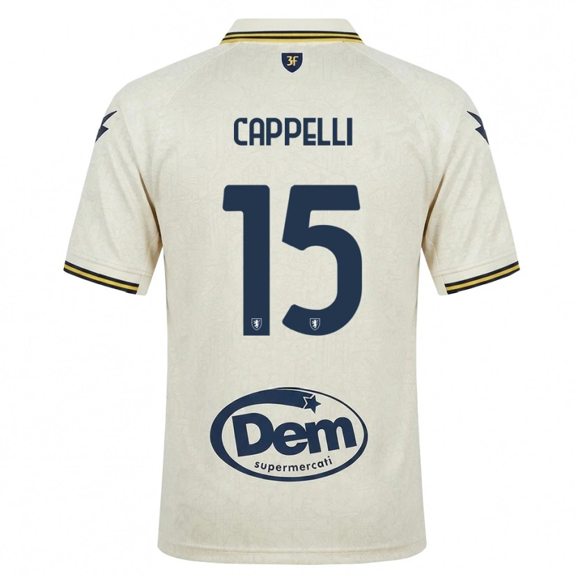 Danxen Mulher Camisola Rocco Cappelli #15 Amarelo Renda Velha Preto Alternativa 2026/27 Camisa