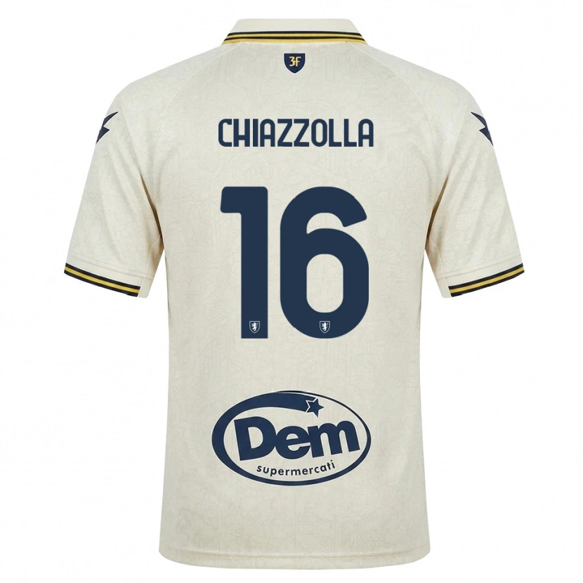 Danxen Mulher Camisola Marco Chiazzolla #16 Amarelo Renda Velha Preto Alternativa 2026/27 Camisa