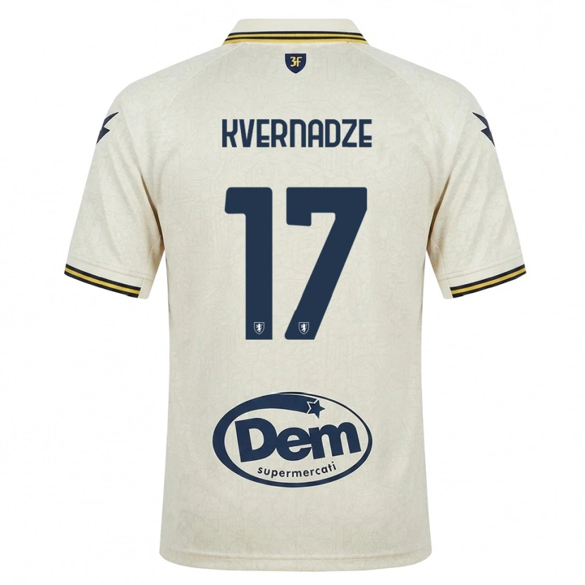 Danxen Mulher Camisola Giorgi Kvernadze #17 Amarelo Renda Velha Preto Alternativa 2026/27 Camisa