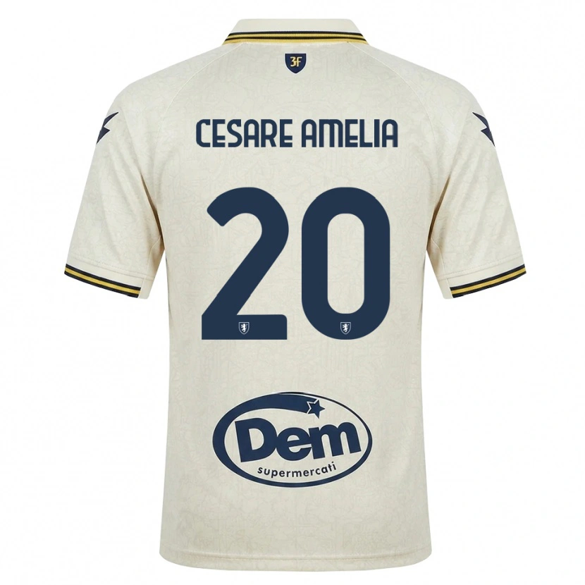 Danxen Mulher Camisola Giulio Cesare Amelia #20 Amarelo Renda Velha Preto Alternativa 2026/27 Camisa