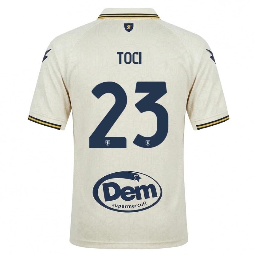 Danxen Mulher Camisola Matteo Toci #23 Amarelo Renda Velha Preto Alternativa 2026/27 Camisa