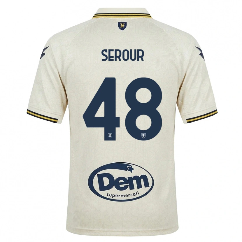Danxen Mulher Camisola Mohamed Serour #48 Amarelo Renda Velha Preto Alternativa 2026/27 Camisa