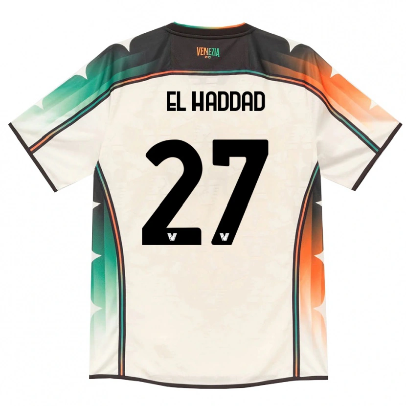 Danxen Mulher Camisola Saad El Haddad #27 Amarelo Laranja Verde Renda Velha Alternativa 2026/27 Camisa