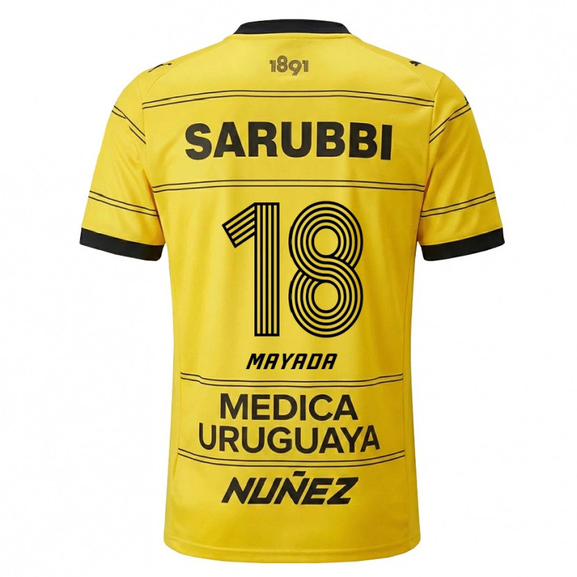 Danxen Mulher Camisola Camilo Mayada #18 Amarelo Preto Alternativa 2026/27 Camisa