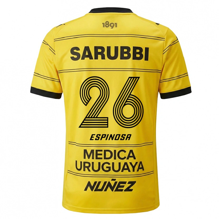 Danxen Mulher Camisola Thiago Espinosa #26 Amarelo Preto Alternativa 2026/27 Camisa