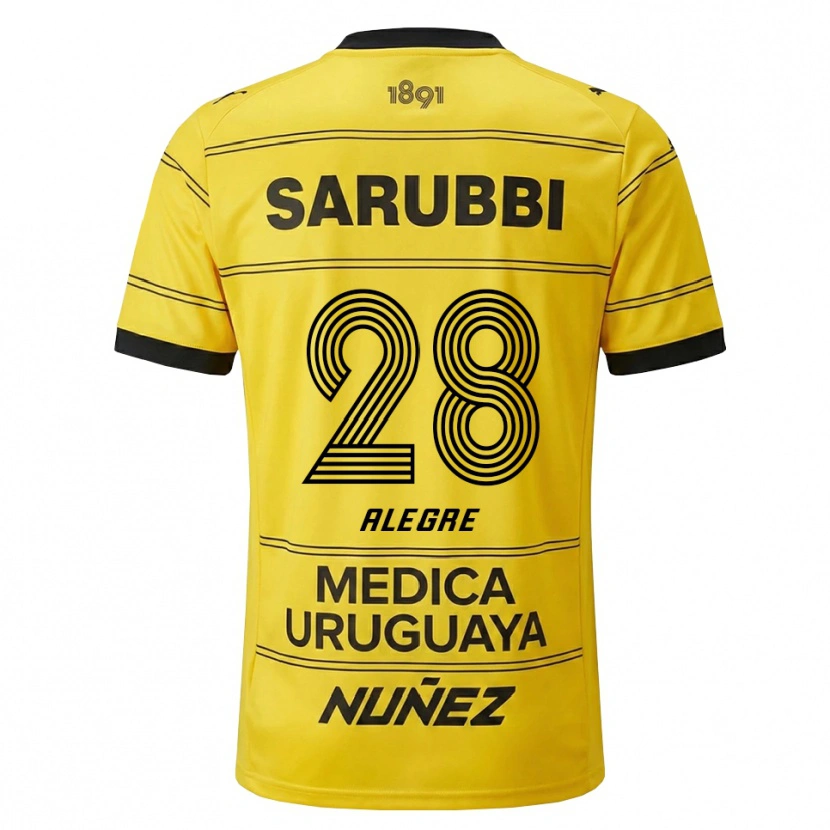 Danxen Mulher Camisola Ignacio Alegre #28 Amarelo Preto Alternativa 2026/27 Camisa