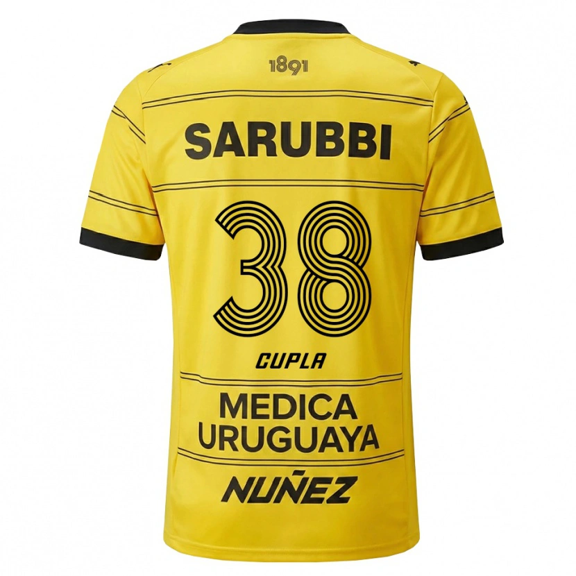 Danxen Mulher Camisola Renzo Cupla #38 Amarelo Preto Alternativa 2026/27 Camisa