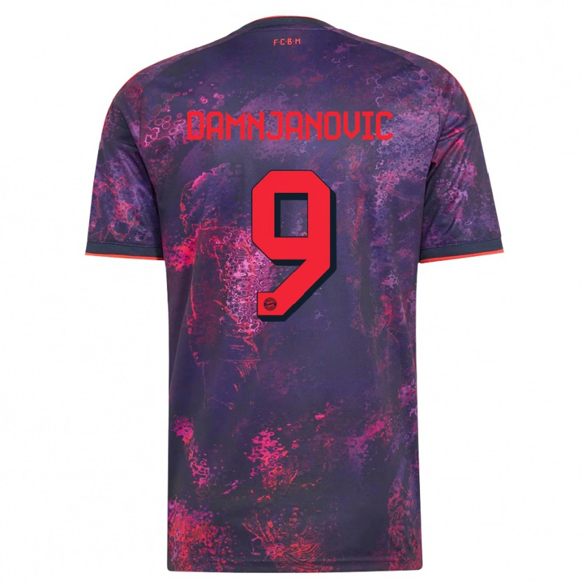 Danxen Mulher Camisola Jovana Damnjanovic #9 Vermelho Púrpura Terceiro 2026/27 Camisa