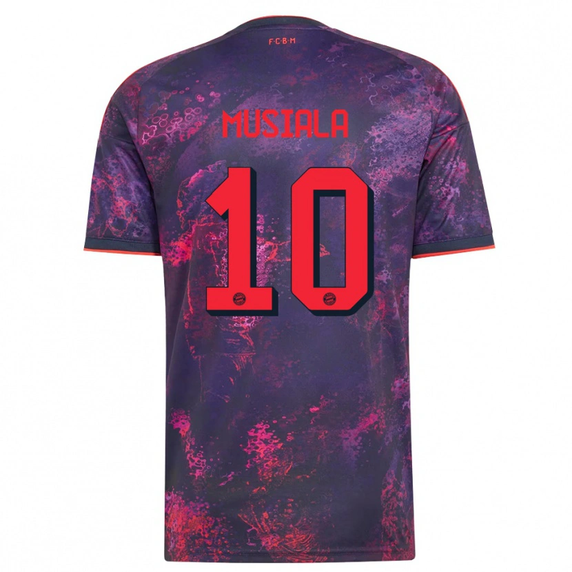 Danxen Mulher Camisola Jamal Musiala #10 Vermelho Púrpura Terceiro 2026/27 Camisa