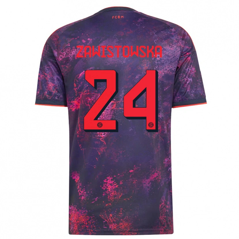 Danxen Mulher Camisola Weronika Zawistowska #24 Vermelho Púrpura Terceiro 2026/27 Camisa