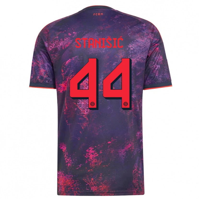 Danxen Mulher Camisola Josip Stanisic #44 Vermelho Púrpura Terceiro 2026/27 Camisa