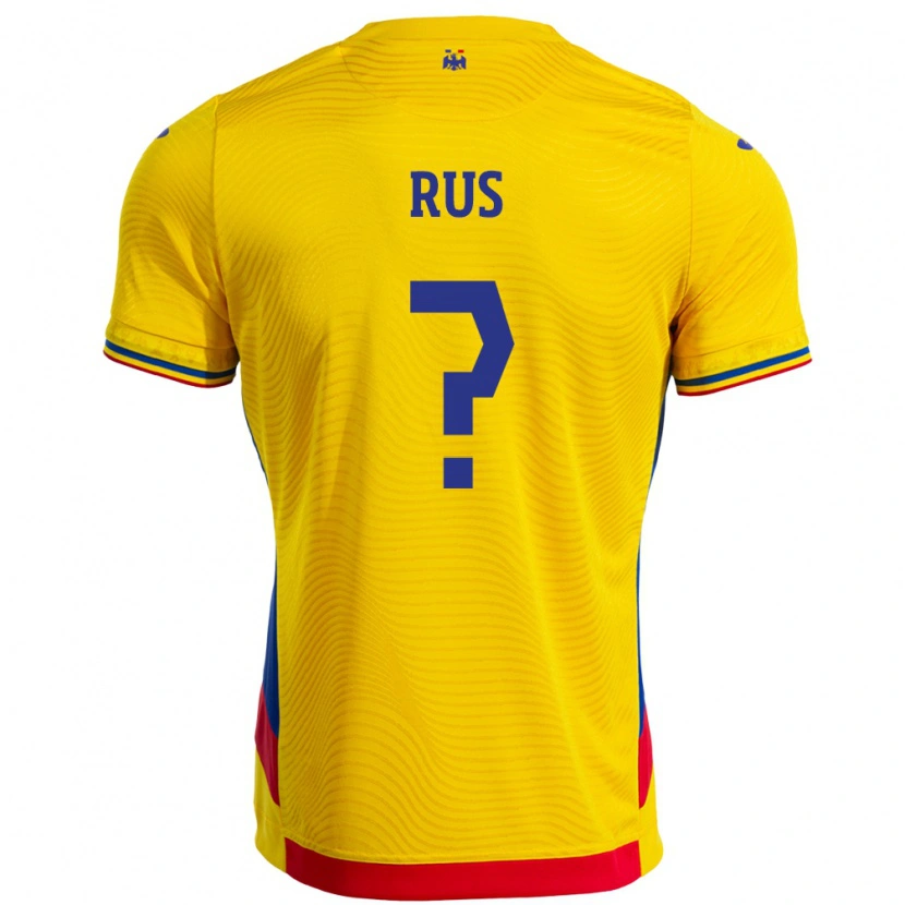Danxen Criança Camisola Romênia Jayden Rus #0 Amarelo Principal 24-26 Camisa