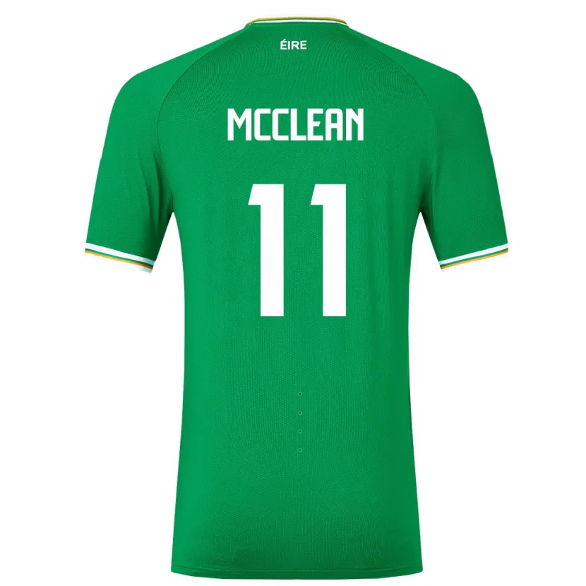 Danxen Criança Camisola Irlanda James Mcclean #11 Verde Principal 24-26 Camisa