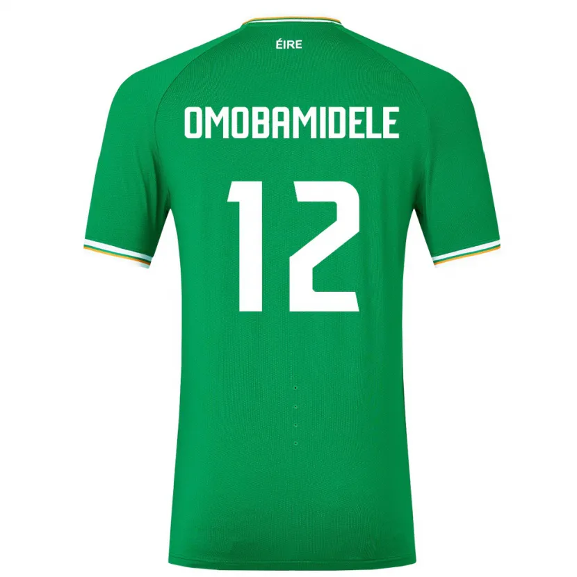 Danxen Criança Camisola Irlanda Andrew Omobamidele #12 Verde Principal 24-26 Camisa