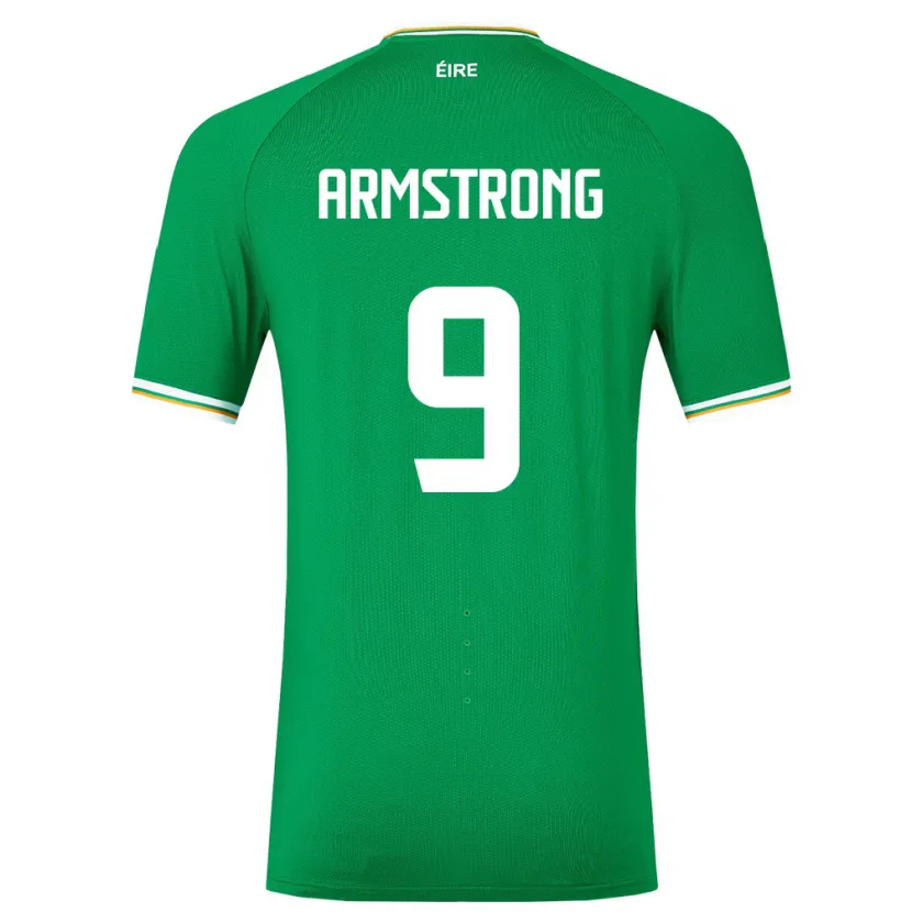 Danxen Criança Camisola Irlanda Sinclair Armstrong #9 Verde Principal 24-26 Camisa