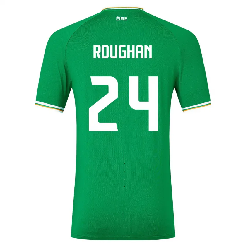 Danxen Criança Camisola Irlanda Sean Roughan #24 Verde Principal 24-26 Camisa